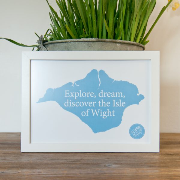 White Landscape Explore Dream Discover Framed Print